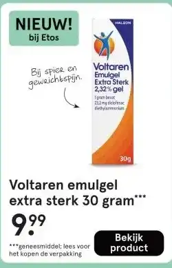 Etos Voltaren emulgel extra sterk 30 gram*** aanbieding