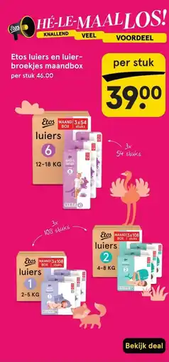 Etos Etos luiers en luier- broekjes maandbox aanbieding