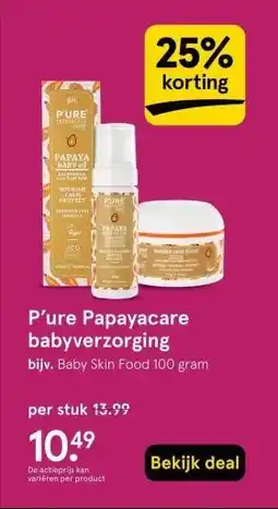 Etos P'ure Papayacare babyverzorging aanbieding