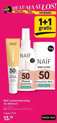 Etos Naïf zonbescherming en aftersun aanbieding