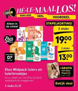 Etos Etos Midpack luiers en luierbroekjes aanbieding