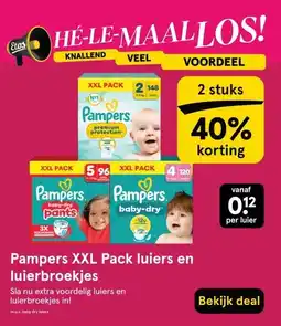 Etos Pampers XXL Pack luiers en luierbroekjes aanbieding