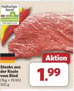 Combi Steaks aus der Keule vom Rind aanbieding