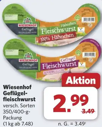 Combi Wiesenhof Geflügel- fleischwurst aanbieding