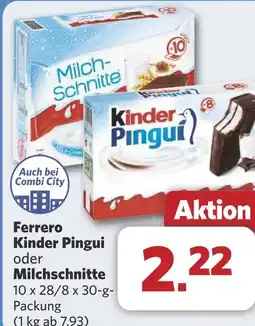 Combi Ferrero Kinder Pingui aanbieding