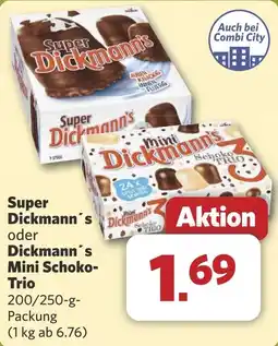 Combi Super Dickmann's oder Dickmann's Mini Schoko Trio aanbieding