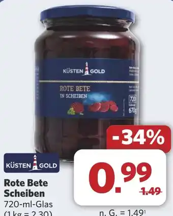 Combi KÜSTEN GOLD Rote Bete aanbieding