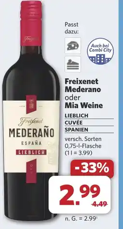 Combi Freixenet Mederano oder Mia Weine aanbieding