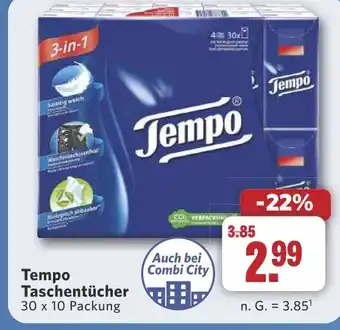Combi Tempo Taschentücher aanbieding