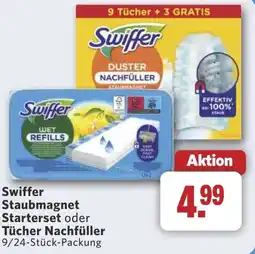 Combi Swiffer Staubmagnet Starterset oder Tücher Nachfüller aanbieding