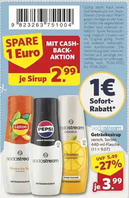 Combi sodastream Getränkesirup aanbieding