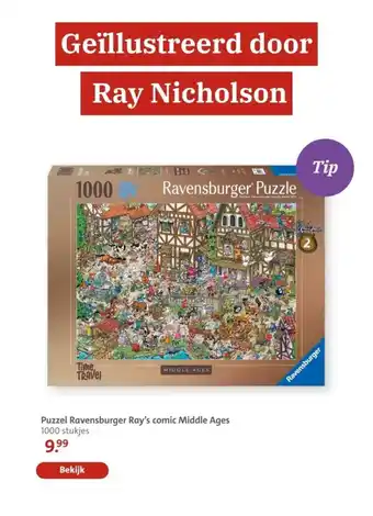 Bruna Puzzel Ravensburger Ray's comic Middle Ages aanbieding