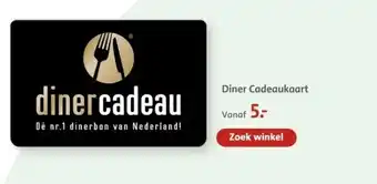Bruna Diner Cadeaukaart aanbieding
