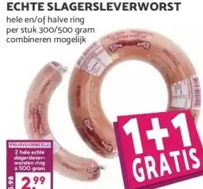 Boon`s Markt ECHTE SLAGERSLEVERWORST aanbieding