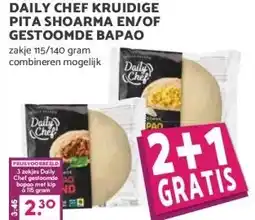 Boon`s Markt DAILY CHEF KRUIDIGE PITA SHOARMA EN/OF GESTOOMDE BAPAO aanbieding