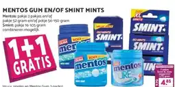 Boon`s Markt MENTOS GUM EN/OF SMINT MINTS aanbieding