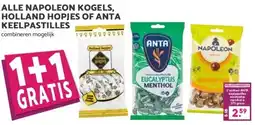 Boon`s Markt ALLE NAPOLEON KOGELS, HOLLAND HOPJES OF ANTA KEELPASTILLES aanbieding