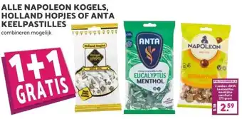 Boon`s Markt ALLE NAPOLEON KOGELS, HOLLAND HOPJES OF ANTA KEELPASTILLES aanbieding