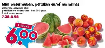 Boon`s Markt Mini watermeloen, perziken en/of nectarines aanbieding