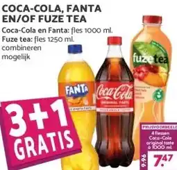 Boon`s Markt COCA-COLA, FANTA EN/OF FUZE TEA aanbieding