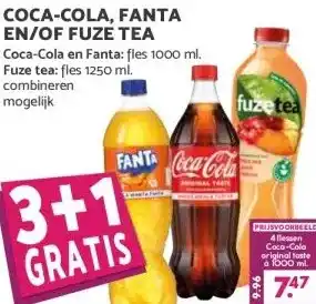 Boon`s Markt COCA-COLA, FANTA EN/OF FUZE TEA aanbieding