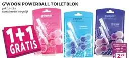 Boon`s Markt G'WOON POWERBALL TOILETBLOK pak 2 stuks aanbieding