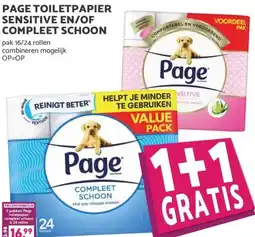 Boon`s Markt PAGE TOILETPAPIER SENSITIVE EN/OF COMPLEET SCHOON aanbieding
