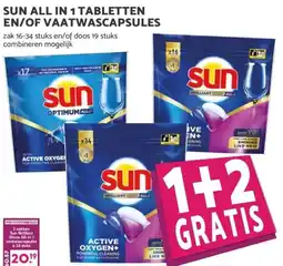 Boon`s Markt SUN ALL IN 1 TABLETTEN EN/OF VAATWASCAPSULES aanbieding