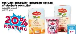 Boon`s Markt Van Gilse geleisuiker, geleisuiker speciaal of vloeibare geleisuiker aanbieding