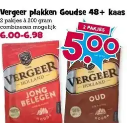 Boon`s Markt Vergeer plakken Goudse 48+ kaas aanbieding