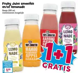 Boon`s Markt Fruity Juice smoothie en/of lemonade flesje 250 ml. combineren mogelijk aanbieding