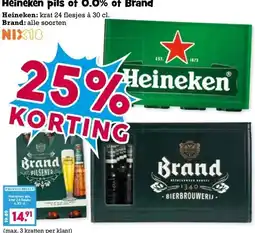 Boon`s Markt Heineken pils of 0.0% of Brand aanbieding