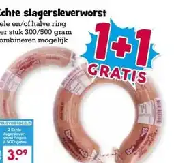 Boon`s Markt Echte slagersleverworst aanbieding