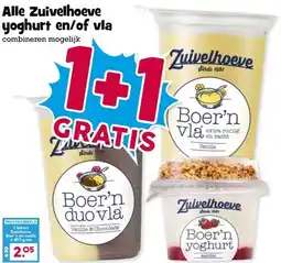 Boon`s Markt Alle Zuivelhoeve yoghurt en/of vla aanbieding