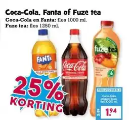 Boon`s Markt Coca-Cola. Fanta of Fuze tea aanbieding