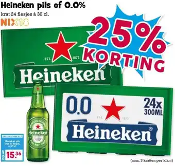 Boon`s Markt Heineken pils of 0.0% aanbieding