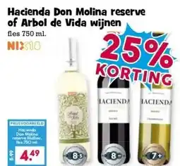 Boon`s Markt Hacienda Don Molina reserve of Arbol de Vida wijnen aanbieding