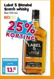 Boon`s Markt Label 5 Blended Scotch whisky aanbieding