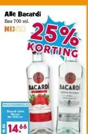 Boon`s Markt Alle Bacardi fles 700 ml. aanbieding