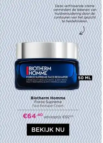 ICI Paris XL Biotherm Homme Force Supreme Face Reshaper Cream aanbieding