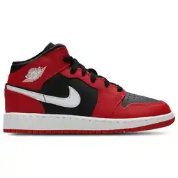Foot Locker Jordan Aj1 Mid Unisex Schoenen - Zwart - Maat: 38.5 - Leer - Foot Locker aanbieding