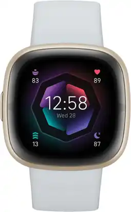 Bol.com Fitbit Sense 2 - Smartwatch dames en heren - Lichtblauw aanbieding