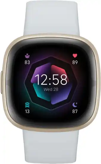 Bol.com Fitbit Sense 2 - Smartwatch dames en heren - Lichtblauw aanbieding