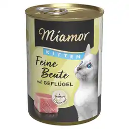 Zooplus 12x400g Feine Beute Gevogelte Miamor Kitten Kattenvoer nat aanbieding