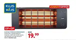 Kluswijs EUROM TERRASVERWARMER aanbieding