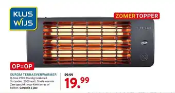 Kluswijs EUROM TERRASVERWARMER aanbieding