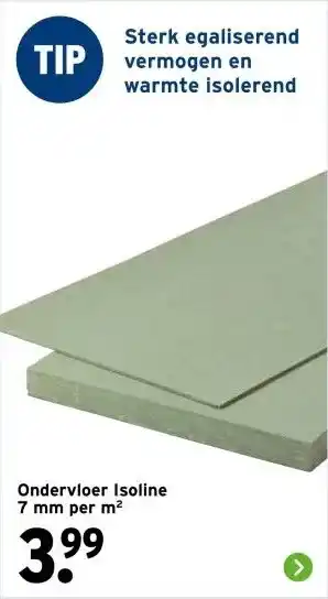 GAMMA Ondervloer Isoline 7 mm per m² aanbieding