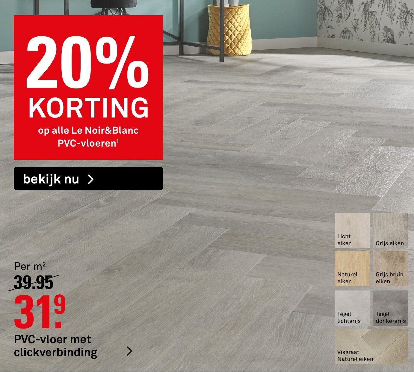 PVCvloer met clickverbinding aanbieding bij Karwei