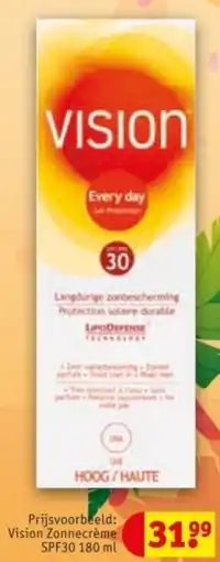 Kruidvat Vision Zonnecrème SPF30 aanbieding
