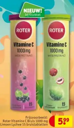 Kruidvat Roter Vitamine C Bruis, Limoen Lychee aanbieding